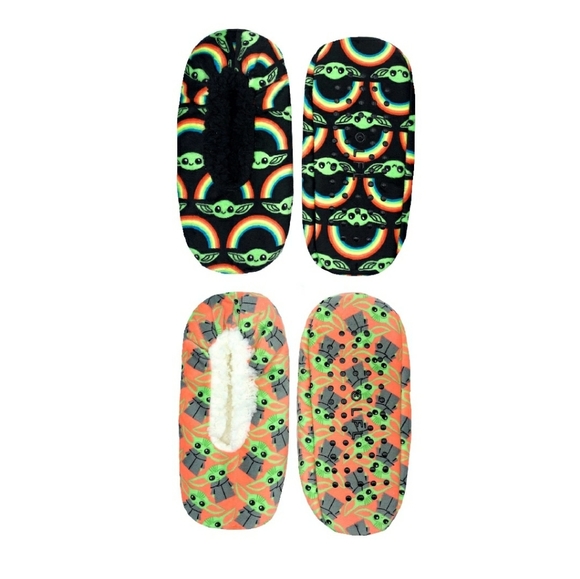 💖Star Wars Mandalorian Woman's Slipper Sock 2-Pack (One Size Fits Most) - Picture 1 of 12